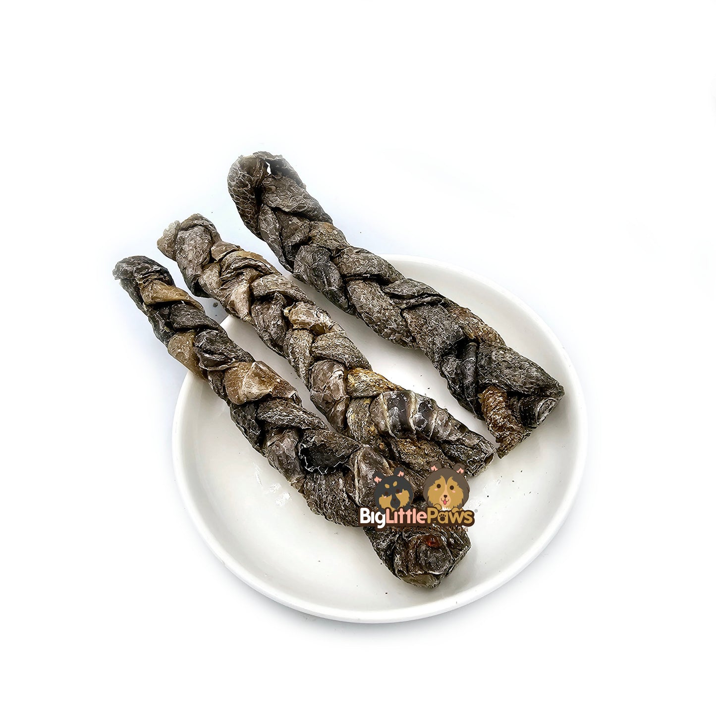 Braided Ostrich Skin- Big Little Paws Singapore Dog Treats