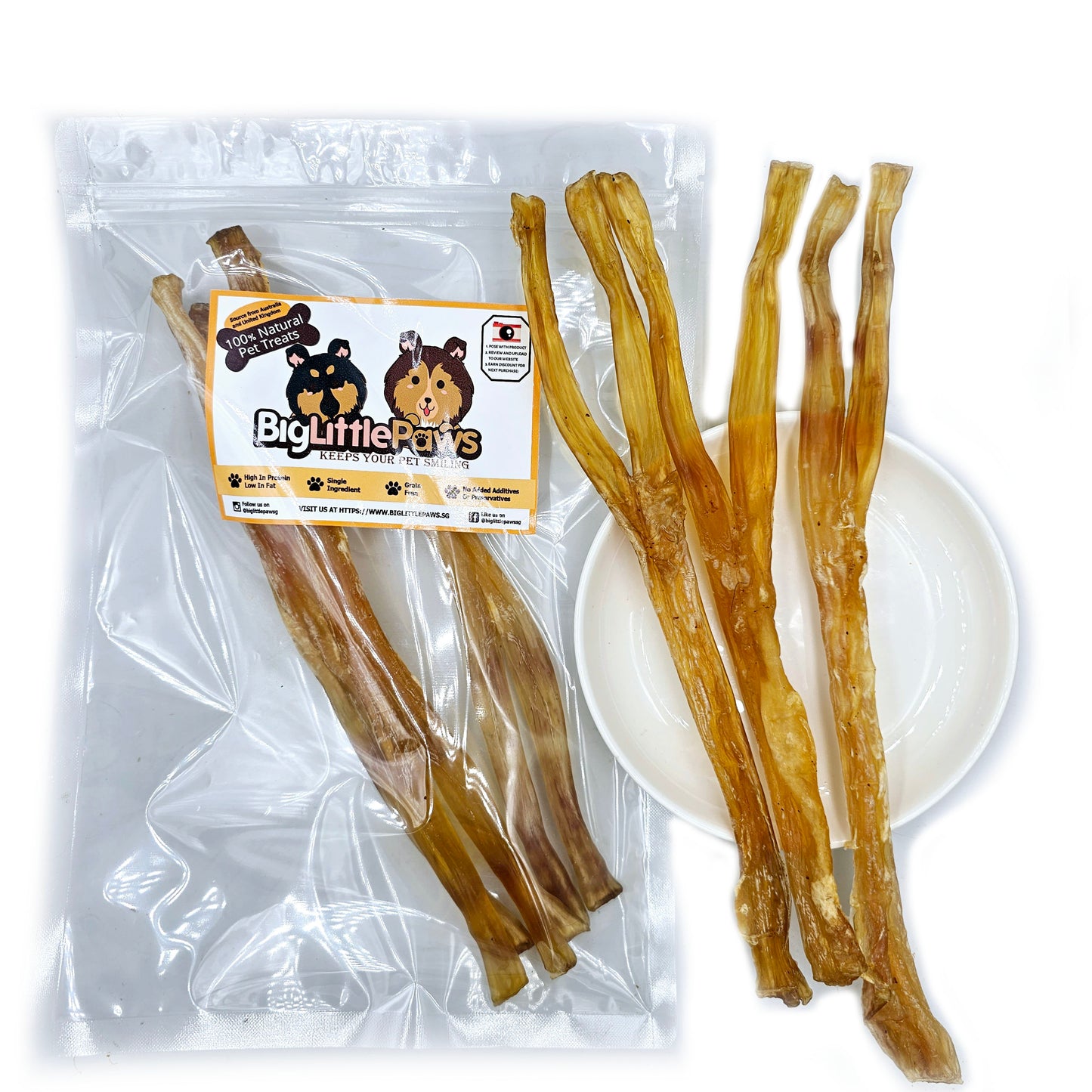 Buffalo Tendon- Big Little Paws Singapore Dog Treats