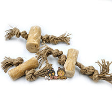 Load image into Gallery viewer, Coffee Wood with Rope Chew Toy (Big Little Paws Singapore)