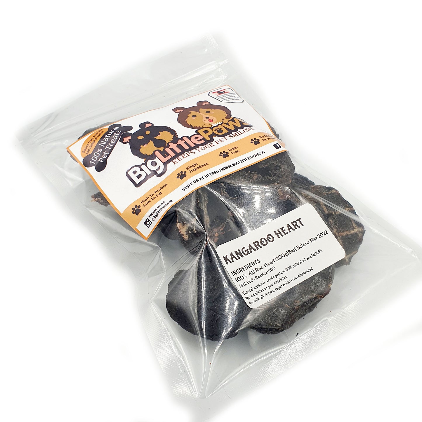 Kangaroo Heart Dog Treats