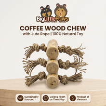 Load image into Gallery viewer, Coffee Wood Chew with Rope
