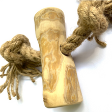 Load image into Gallery viewer, Coffee Wood with Rope Chew Toy (Big Little Paws Singapore)
