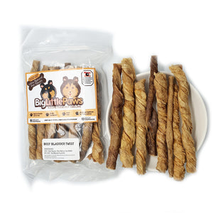 Beef Bladder Twist Dog Treats