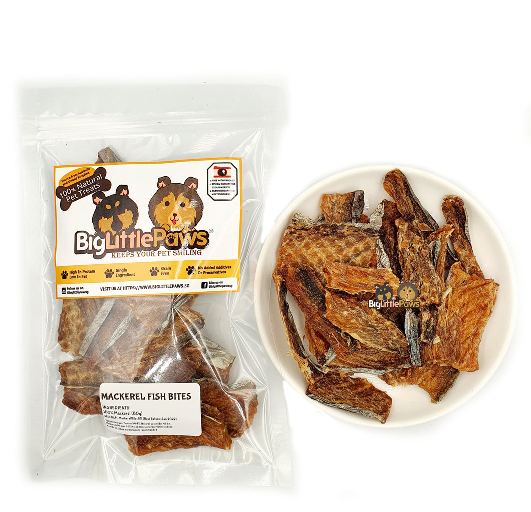 Mackerel Fish Bites Dog Treats