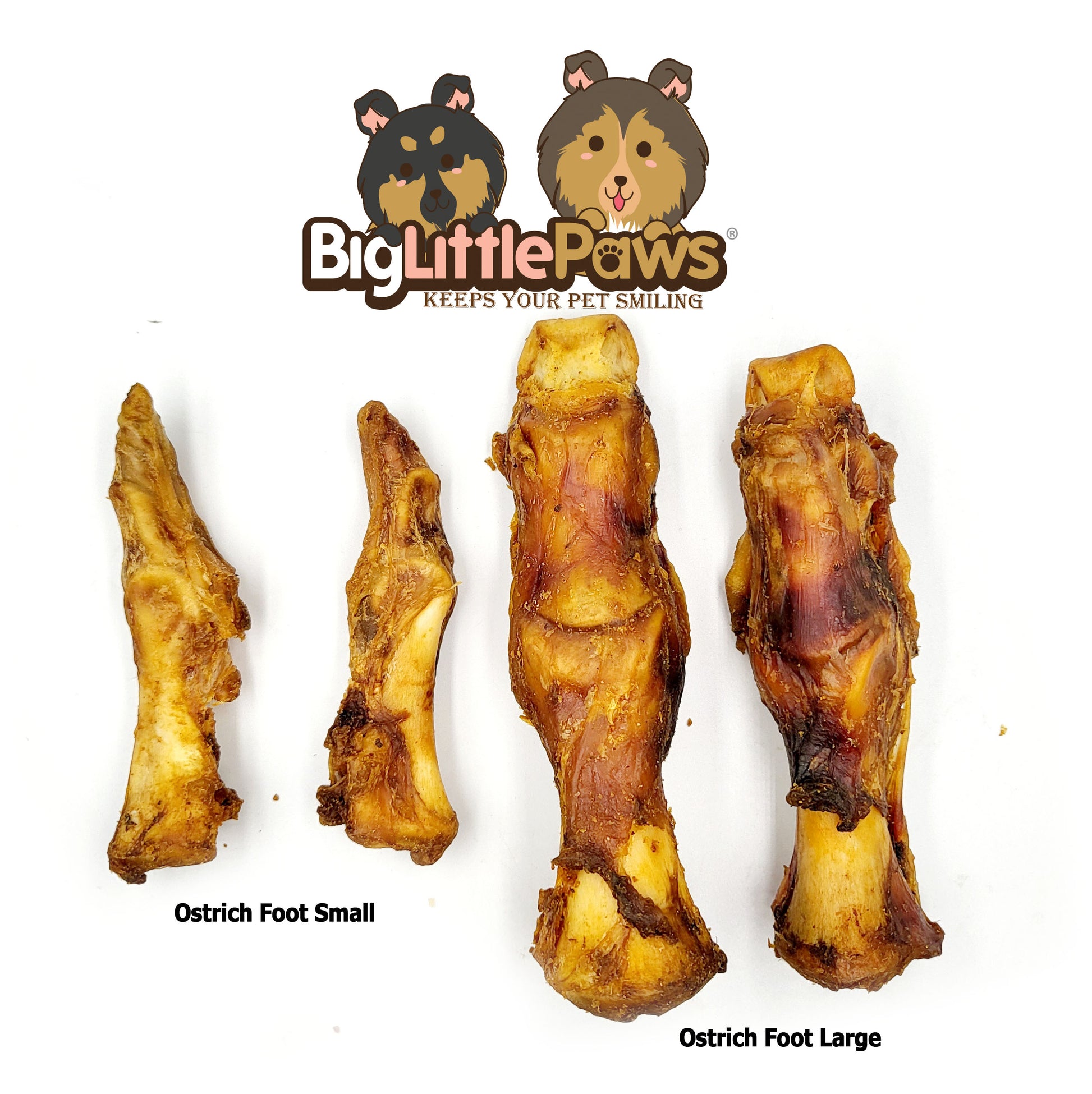 Ostrich Foot (Large and Small)- Compare (Dog Treats)