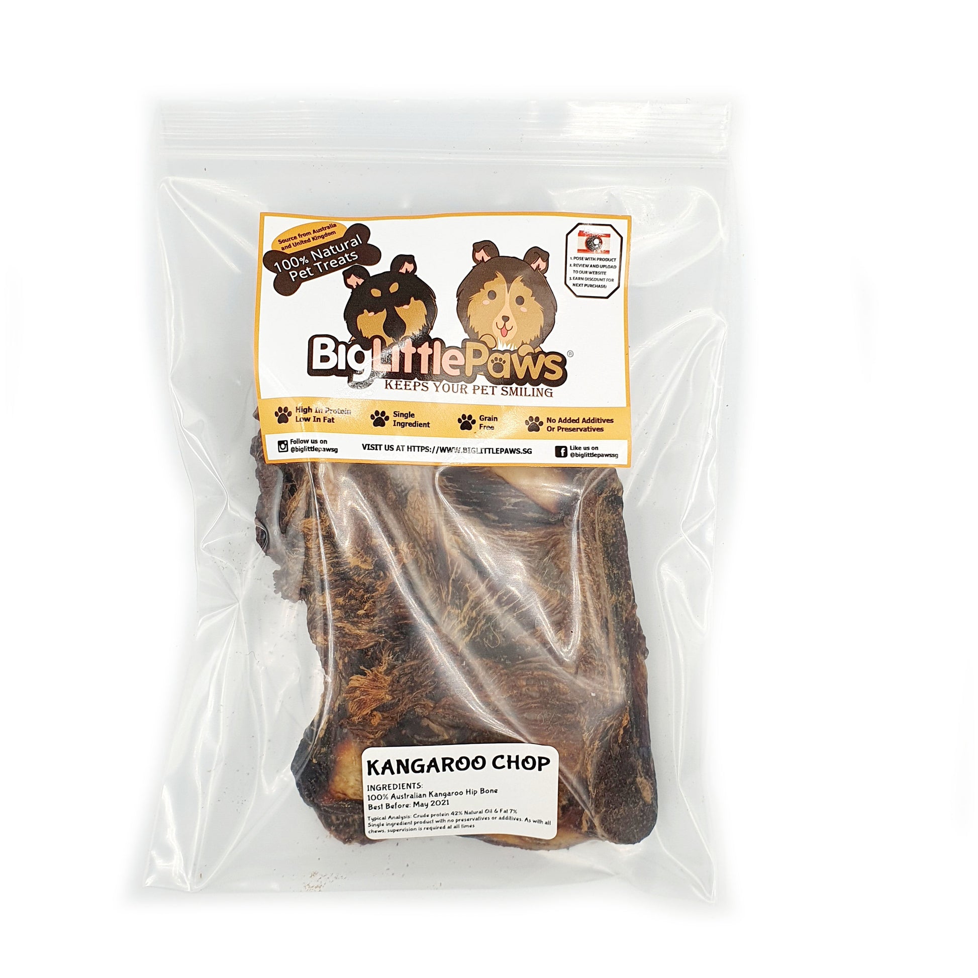 Kangaroo Hip Bone/ Kangaroo Chop Dog Treats