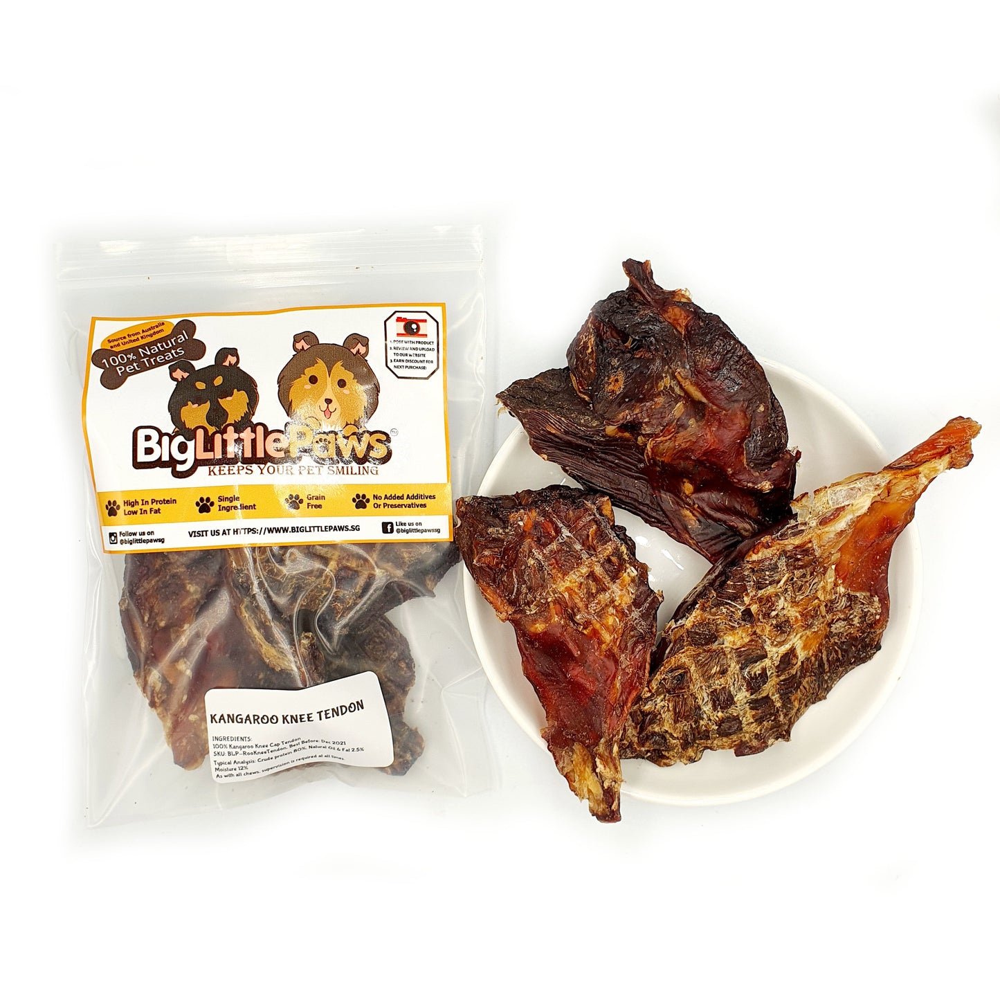 Kangaroo Knee Tendon Dog Treats