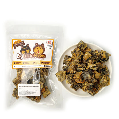Whitefish Skin Sea Jerky Cubes Dog Treats