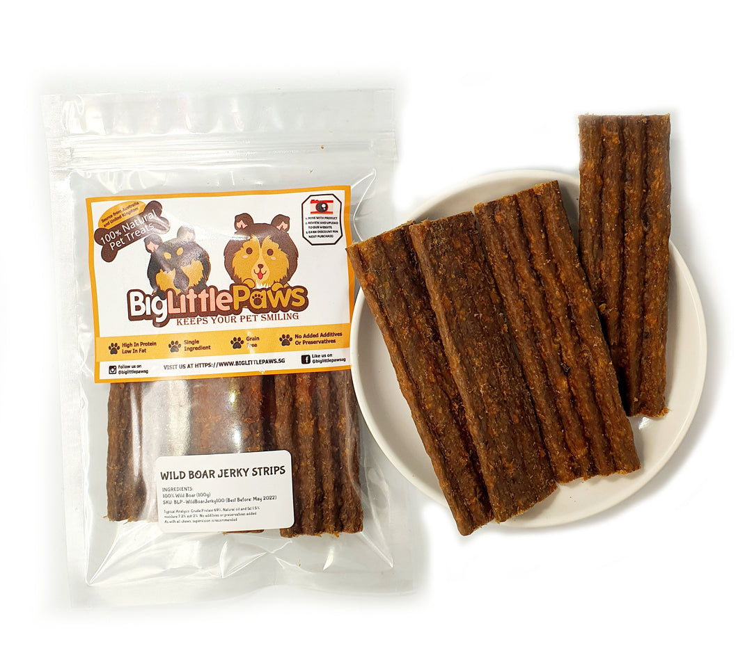 Wild Boar Jerky Strips Dog Treats